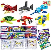 Syncfun 28 Packs Valentines Day Card with Dinosaur Figure Toys, Valentines Day Gift Sets for Kids, Valentines Exchange Cards for Boys Girls