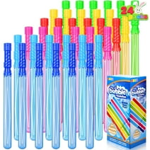 Syncfun 24 pack 14.6’’ Big Bubble Wands ,Bulk Bubble Sticks for Summer Toy, Outdoor Indoor Activity Use,Easter, Party Favors Supplies for Kids