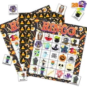 Joyfy 28 Pack Halloween Bingo Game Cards Games for Kids,Halloween Bingo Fun Party Games Classroom Games Activities Party Supplies