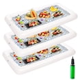 thumbnail image 1 of Joyfy 3 Packs Inflatable Pool Bars Cooler, Inflatable Cooler Ice Buffet Salad Serving Trays with Drain Plug for Indoor Outdoor Summer Pool Beach Luau Party, 1 of 8