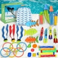 thumbnail image 1 of JOYIN Clearance 30 Pcs Diving Pool Toys for Kids,Jumbo Set with Storage Bag Pool Games Summer Swim Water Fish Toys, 1 of 8