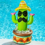 Syncfun 36" Inflatable Cactus Cooler with Sombrero Hat for Fiesta, Pool Party Decoration, Cinco de Mayo Party Supplies