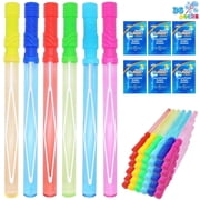 Syncfun 36 Pcs 14.6 Big Bubble Wands Bulk, Bubble Blower for Kids, Bubble Sticks Summer Toys for Party Favors, Easter, Birthday, Outdoor & Indoor Activity Use
