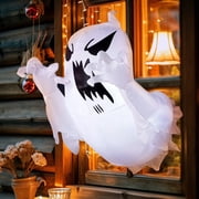 Joyfy 4.5 FT Halloween Inflatable Decorations Outdoor Scary Flying Ghost Broke Out from Window with Built-in LED Blow Up Inflatable for Window Decoration Yard Garden Lawn Decor