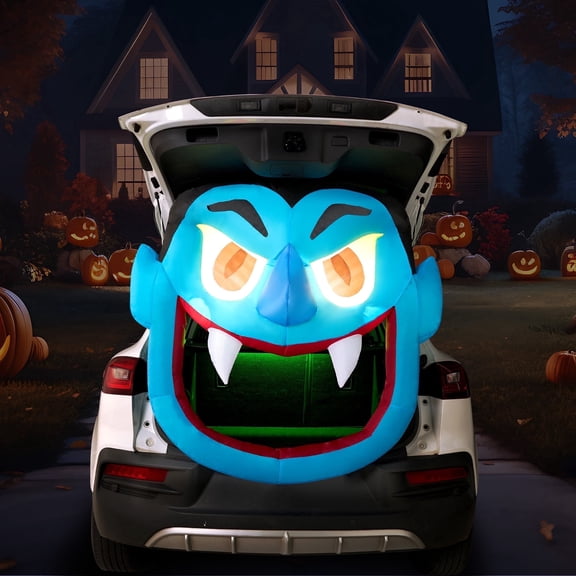 Syncfun 4.5 FT Halloween Inflatable Vampire Decoration,Trunk or Treat Car Decorations Kit with Built-in LED Light for Halloween Party Indoor,Outdoor,Yard,Garden Decor
