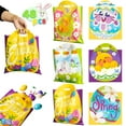 SYNCFUN 48 Pcs Easter Gift PE Bags for Kids, Large Easter Treat Tote