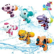 Syncfun 6 Packs Water Gun for Kids, Animal Shaped Water Blaster Squirt Guns, Pump Super Water Soakers for Kids Adults, Summer Outdoor Water Play Toys Random Color