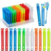 Syncfun 72 Pcs Mini Bubble Wands Bulk with 6 Colors for Kids Summer Toys, Bubble Sticks Outdoor Fun Activity, Party Favors Gift, Game prizes
