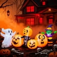 thumbnail image 1 of Joyfy 8 FT Halloween Inflatable Long Pumpkin Patch Decorations Inflatables with Build-in LEDs,Halloween Decor Outdoor Blow Up Yard Decorations, 1 of 8