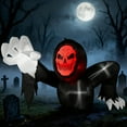 thumbnail image 1 of Joyfy 8 FT Halloween Inflatables Long Light Up Grim Reaper Ground Breaker Halloween Inflatables Outdoor Decorations,Blow up Halloween Yard Decorations, 1 of 7