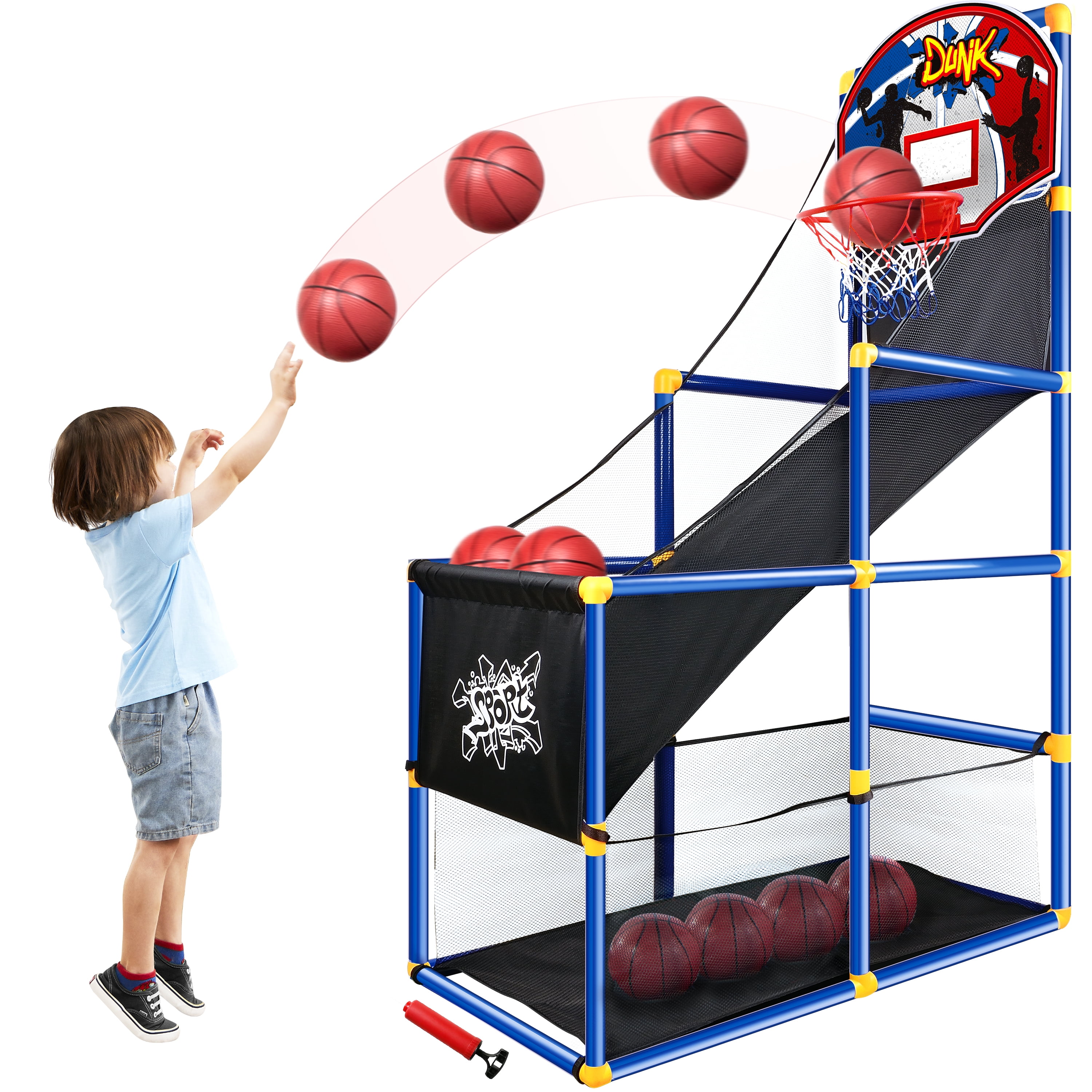 Syncfun Indoor Games Sports Arcade Basketball Game for Kids, Basketball