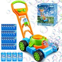 Syncfun Bubble Lawn Mower, Bubble Machine Summer Outdoor Games Toys for Kids Toddler 3-6 Years Old, Bubble Maker Push Toy Boys Girls Birthday Gifts - Blue