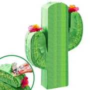 Syncfun Cinco De Mayo Cactus Pinata for Birthday Party 16.75"x 11.25"x 3" Kids Party Supplies for Fiesta Taco, Luau Event, Mexican Theme Decoration, Taco Tuesday Event