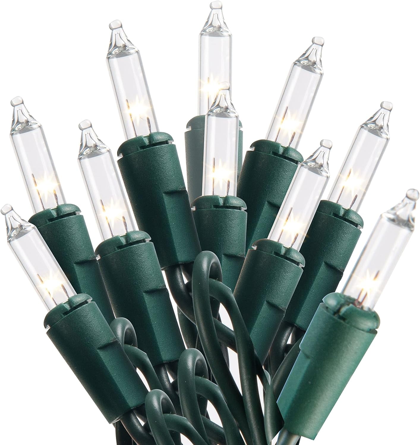 SYNCFUN Clear Christmas Lights,21.5FT 100Count Led Warm White