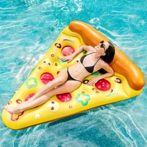 Syncfun Giant Inflatable Pizza Slice Pool Float, Floating Island, Fun Pool Floaties, Summer Pool Raft Lounge for Adults & Kids (1 Pack)