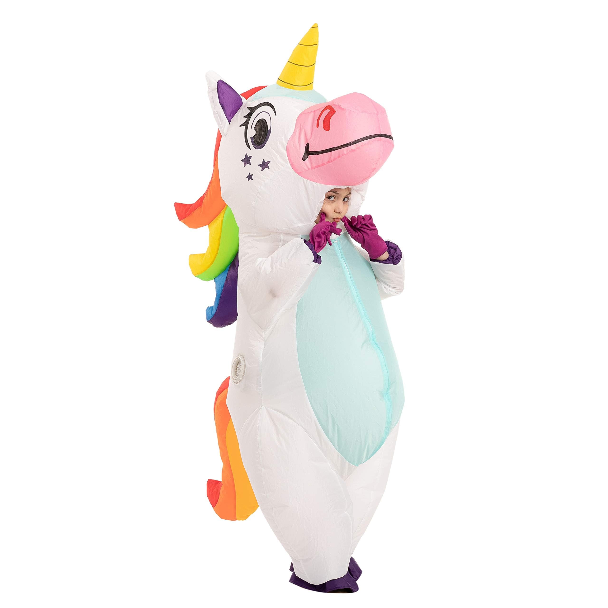 SYNCFUN Inflatable Costume for Kids, Full Body Unicorn Blow Up