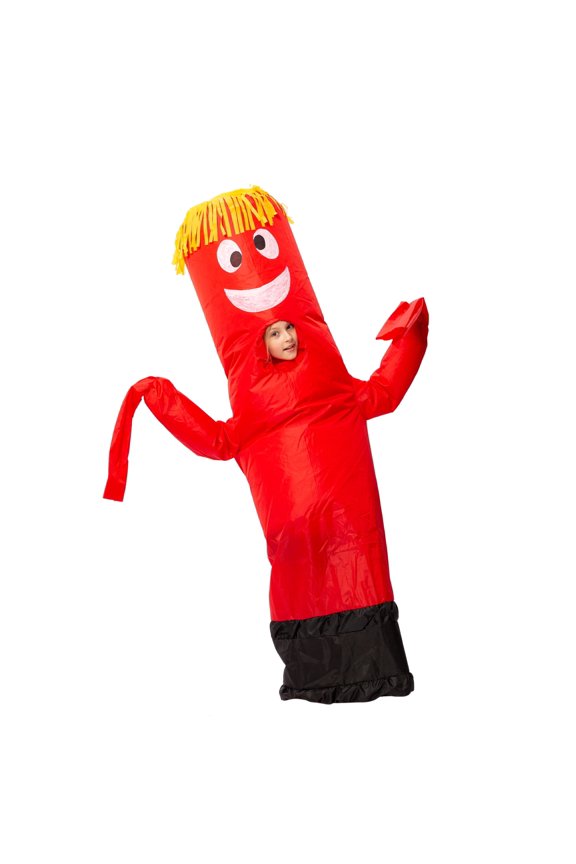 Child Inflatable Tube Dancer Costume with Waving Arms for Halloween Dress Up Party