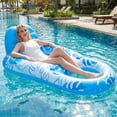 thumbnail image 1 of Joyfy Pool Lounge Float Adult, Inflatable Pool Floats Lounger Raft Floaties Water Floating Recliner Chair with Cup Holders Foot Rest Swimming Pool Floaty, 1 of 10