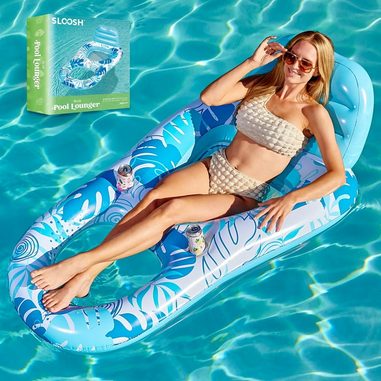 SYNCFUN Inflatable Pool Lounge Recliner Chair, Adult Pool Float