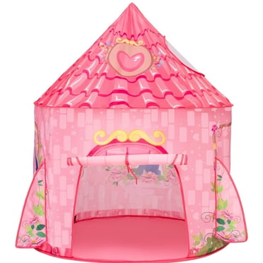 Joyfy Princess Castle Pink Kids Play Tent Girls Large Playhouse for Toodler Indoor & Outdoor Game