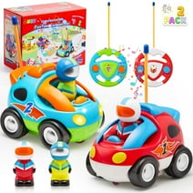 Syncfun Remote Control Car for Kids, Cartoon Race Car Toy for Boys, Toddlers Easter Basket Stuffers and Birthday Gift