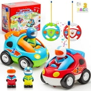 Joyfy Remote Control Car for Kids, Cartoon Race Car Toy for Boys, Toddlers Easter Basket Stuffers and Birthday Gift