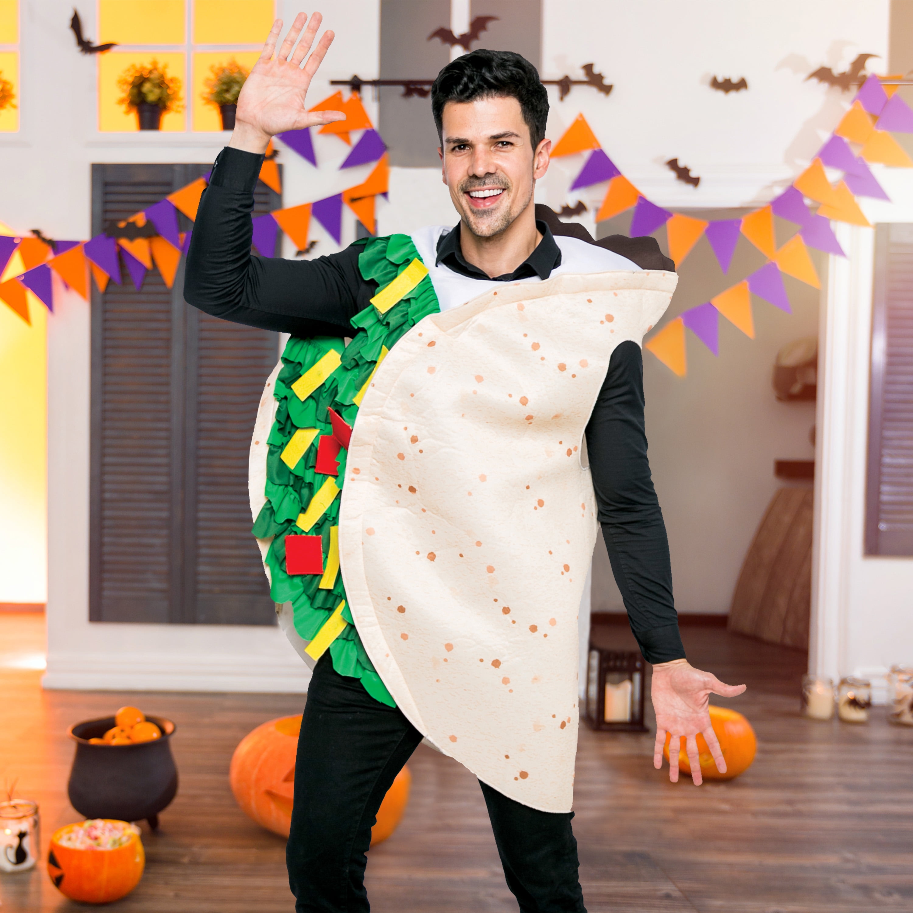 Rasta Imposta Leichtes Taco-Kostüm – Einteilige Tunika, 100% Polyester, Lustiges Karneval- & Halloween-Kostüm