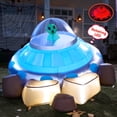 thumbnail image 1 of Joyfy 5ft Halloween Inflatable UFO Alien Decorations,Blow Ups Crashing UFO Yard Decoration with Color Changing Lights for Inflatable Decor Outside, 1 of 9