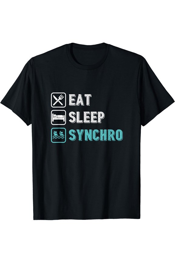 Synchronized Swimming Swimmer Swim Team Eat Sleep Synchro T-Shirt