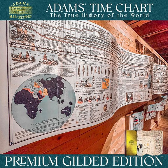 Synchronological Chart Or Map of World & Biblical History Hardcover,accordion Style Fold Out 23 Feet Long Historical Timeline Wall Panel One Timeline,6,000 Years of History the Grandest Work