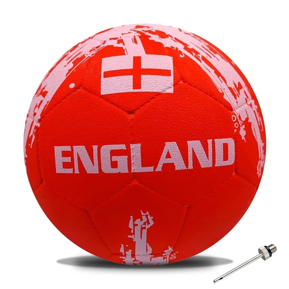 Synco Flag Molded Rubber Football | Size-5 | Soccer Ball | Street Football | England | Multicolor | From High-Quality Rubber Material | Flag Rubber Football 32 Panel Design
