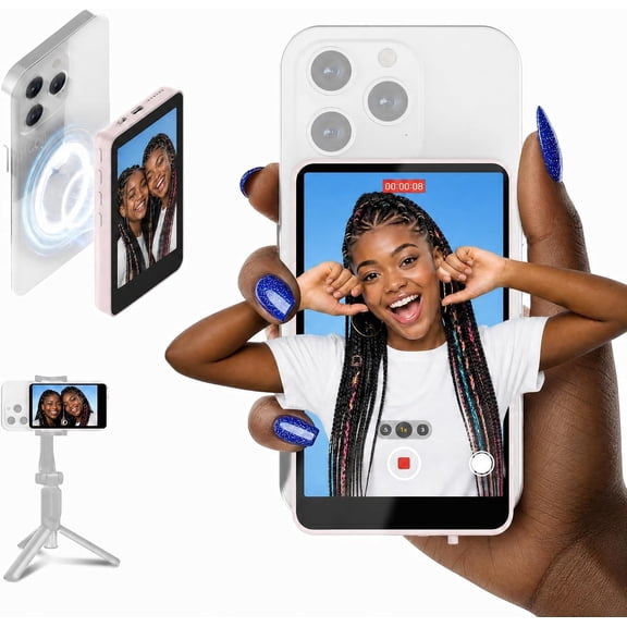 Synco XView Selfie Monitor Screen Wireless P2P 4K/1080p Magnetic Camera Vlog Monitor with 164FT Range for iPhone 7-17 Series