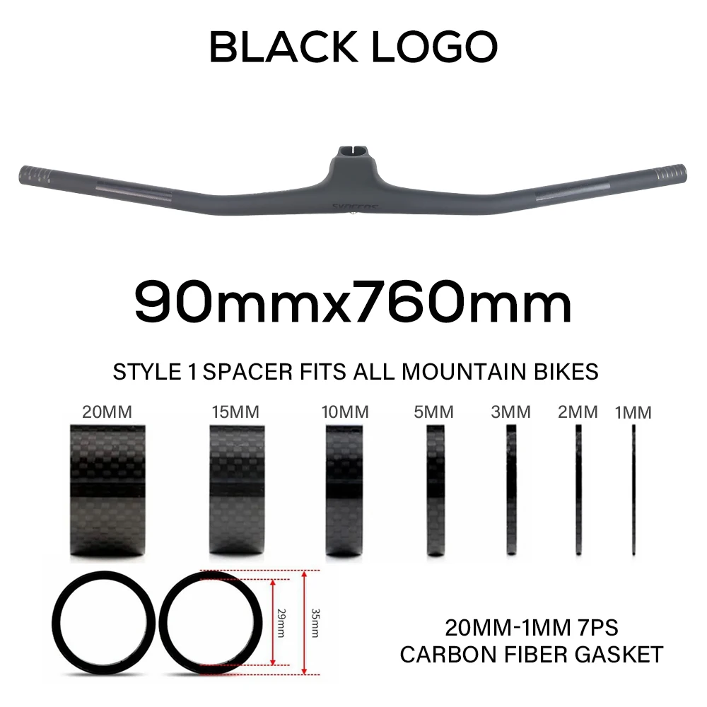 Guidon Intégré Carbone FRASER IC SL WC - 740 Mm - Avec Potence - Pour VTT Et Vélo Route