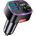 thumbnail image 1 of Syncwire Bluetooth 5.3 FM Transmitter Car Adapter 48W (PD 36W & 12W) [Light Switch] [HiFi Bass Sound] [Fast Charging] Wireless Radio Music Adapter LED Display Hands-Free Calling Support USB Drive, 1 of 9