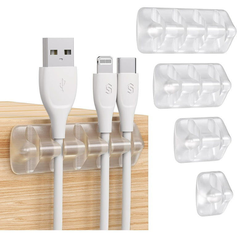 Syncwire Cable Clips Cord Holders Self Adhesive Cord Organizer Cable  Management for Desk, Home, Office - Clear