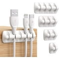 thumbnail image 1 of Syncwire Cable Clips Cord Holders Self Adhesive Cord Organizer Cable Management for Desk, Home, Office - White, 1 of 7