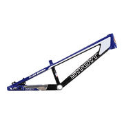 Syndyt 190 Junior XL BMX Racing Bike Frame   19  Top Tube, 6061-T6 Aluminum 2.86 lbs, Tapered 38/42 Head Tube,Standard Euro BB, 10/15 mm Hubs, 140mm Disc Brake, Chain Tensioners Blue Bicycle Frame