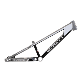 Syndyt 190 Junior XL BMX Racing Bike Frame – 19” Top Tube, 6061-T6 Aluminum (2.86 lbs), Tapered 38/42 Head Tube,Standard Euro BB, 10/15 mm Hubs, 140mm Disc Brake, Chain Tensioners Gray Bicycle Frame