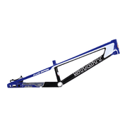 Syndyt 200 Expert XL BMX Racing Bike Frame   20  Top Tube, 6061-T6 Aluminum 3.08 lbs, Tapered 38/42 Head Tube, Standard Euro BB, 10/15 mm Hubs, 140mm Disc Brake, Chain Tensioners Blue Bicycle Frame