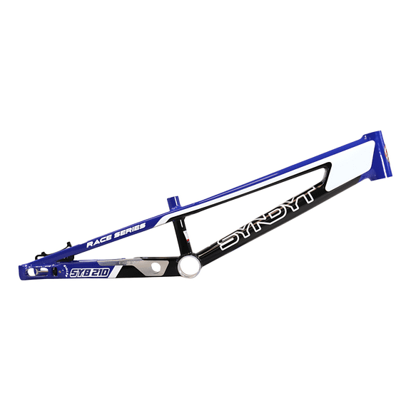 Syndyt 210 Pro XL BMX Racing Bike Frame – 21.” Top Tube, 6061-T6 Aluminum (4.05 lbs), Tapered 42/52 Head Tube, B52 Tech BB, 10/15/20mm Hubs, 140mm Disc Brake, Chain Tensioners – Blue Bicycle Frame