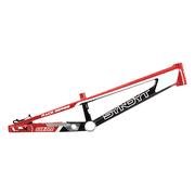 Syndyt 220 Pro 3XL BMX Racing Bike Frame   22  Top Tube, 6061-T6 Aluminum 4.15 lbs, Tapered 42/52 Head Tube, B52 Tech BB, 10/15/20mm Hubs, 140mm Disc Brake, Chain Tensioners   Red Bicycle Frame