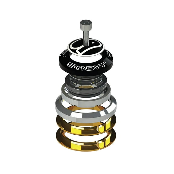 Syndyt BMX Bike EXPERT Headset - CNC Aluminum, Sealed Bearings 1 & 1-1/8 Races