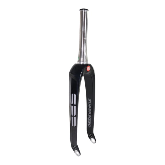 Syndyt SPP Supersized Ultra-High Modulus Carbon Fiber Pro Forks - Black Titanium (24 inch) - Fork Offset: 32 mm,  11/8 steerer tapering to 1.5 - Titanium Steerer Extruded and CNCMachined