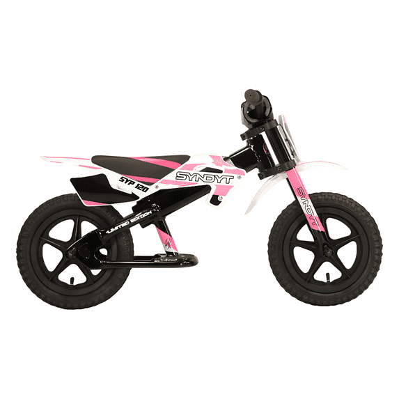 Syndyt SYP 120 12" Lightweight Balance Push Bike for Kids Ages 2-5 with 15" Seat and Lightweight, durable frame (Pink/White)