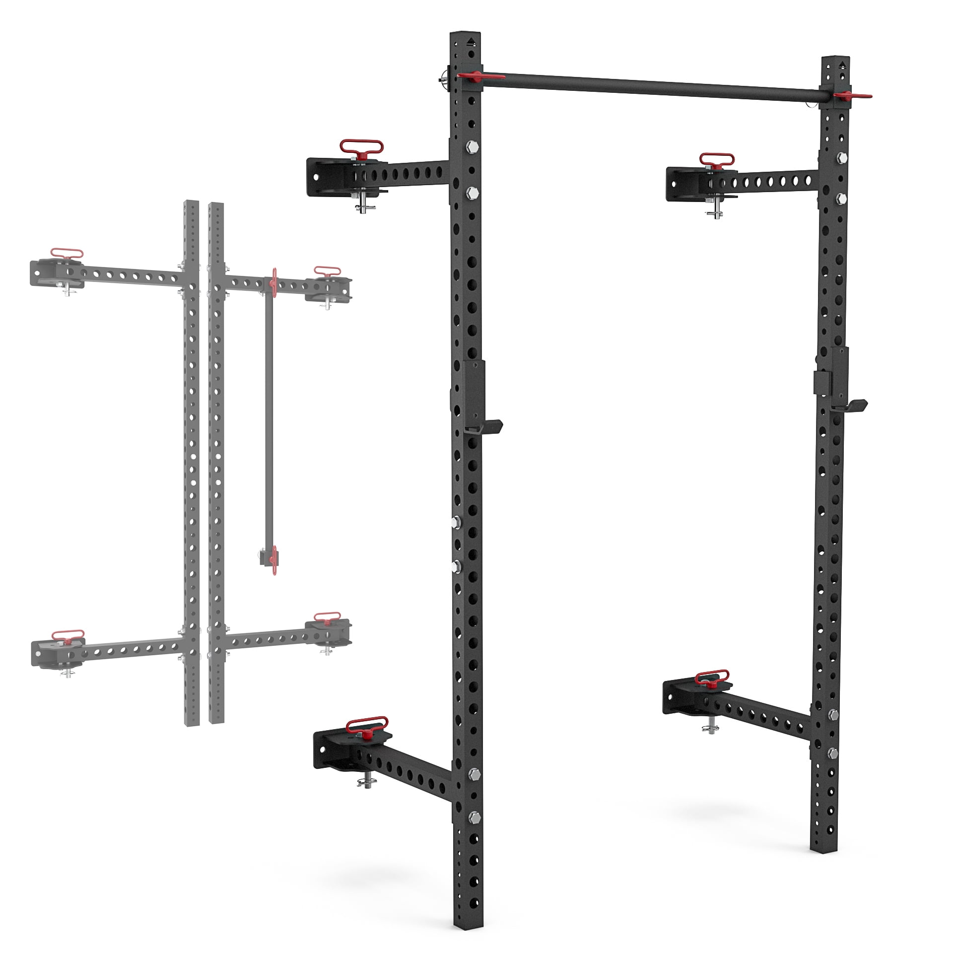 Synergee 2200 Series Folding 79" by 21” DSquat Rack with JCups