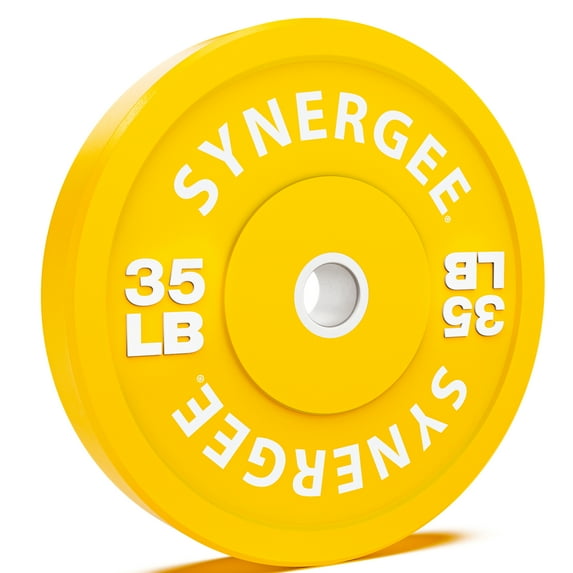Synergee Color Bumper Plates Strength Conditioning Workouts Weightlifting 35lbs Single