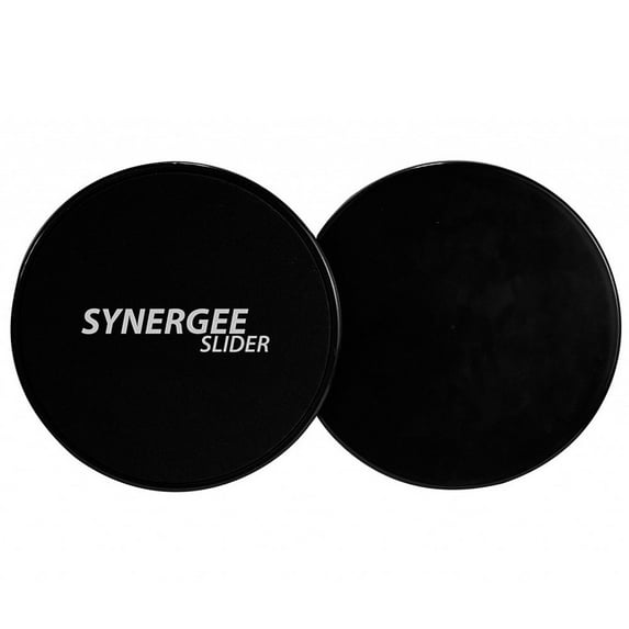 Synergee Jet Black Core Sliders - Dual Sided Use | Carpet | Hardwood