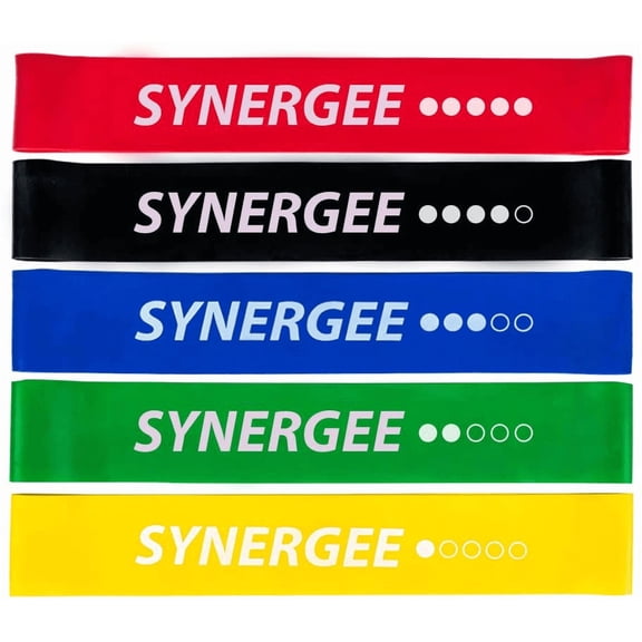 Synergee Mini Band Resistance Loop Exercise Bands 5PK