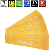 Synergee Mini Band Resistance Loop Exercise Bands Set of 10 - Yellow Light