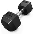 thumbnail image 1 of Synergee Rubber Encased Hex Dumbbells with Chrome Handle. All Purpose Weights for Strength & Conditioning Training. Available Size From 2.5 lbs to 50 lbs., 1 of 8